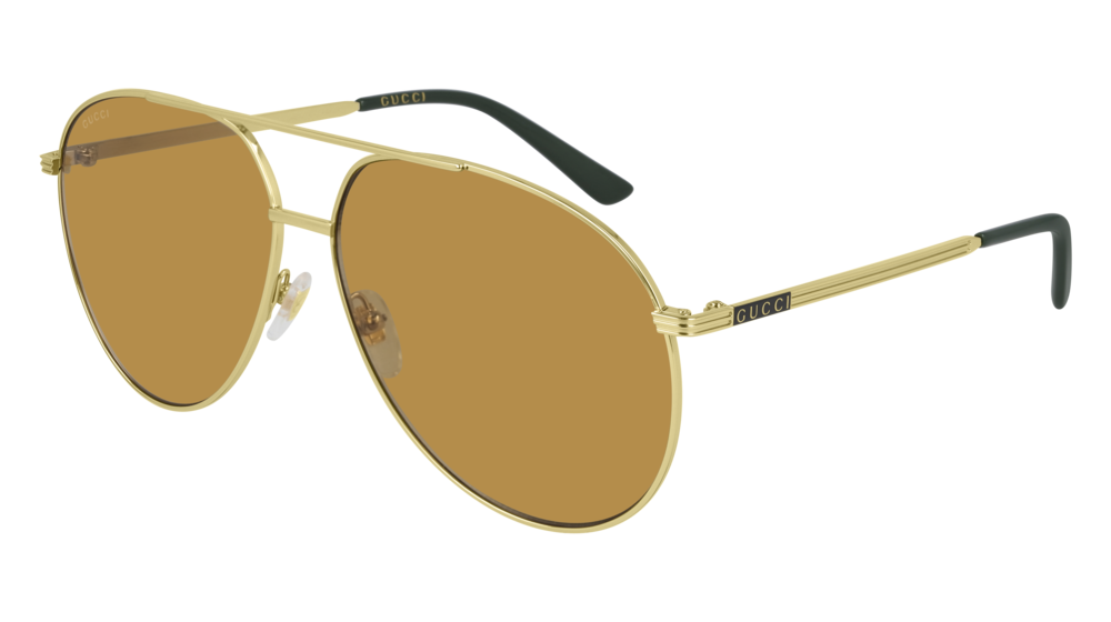 Gucci Sunglass Man Gold Gold Brown