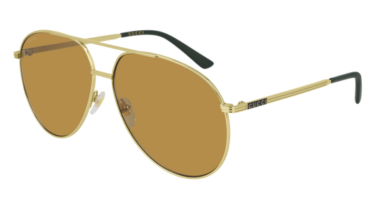 Gucci Sunglass Man Gold Gold Brown