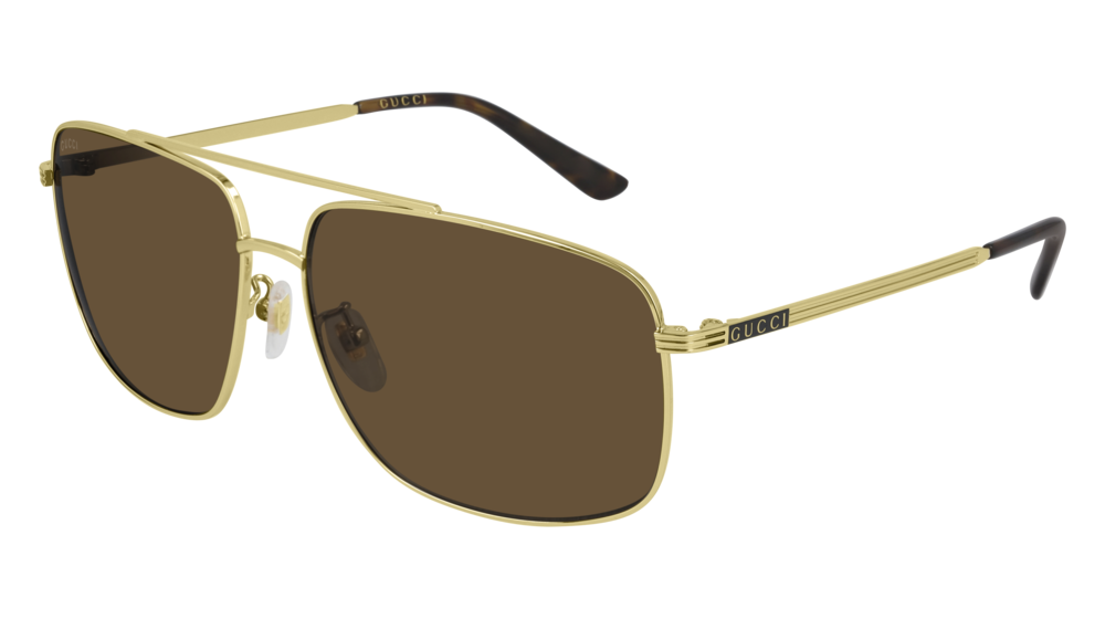 Gucci Sunglass Man Gold Gold Brown