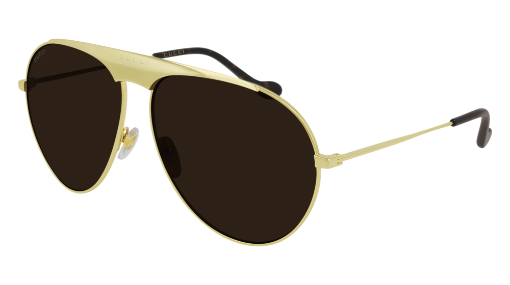 Gucci Sunglass Man Gold Gold Brown