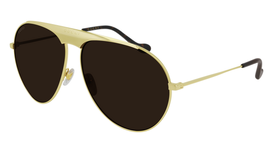 Gucci Sunglass Man Gold Gold Brown