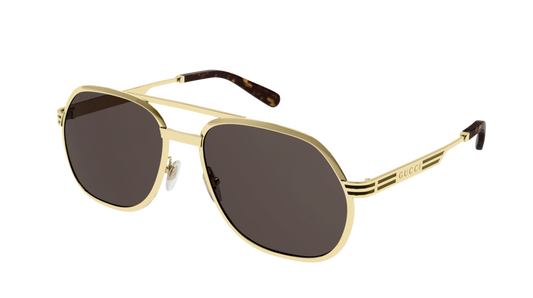 Gucci Sunglass Man Gold Gold Brown