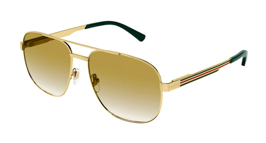 Gucci Sunglass Man Gold Gold Brown