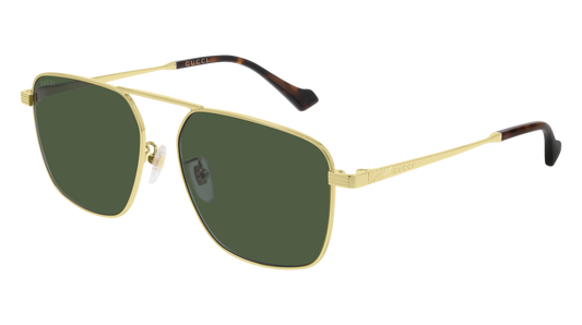 Gucci Sunglass Man Gold Gold Green