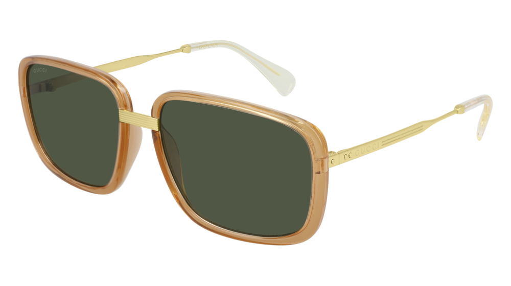 Gucci Sunglass Man Gold Gold Green