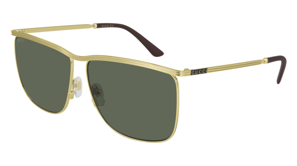 Gucci Sunglass Man Gold Gold Green