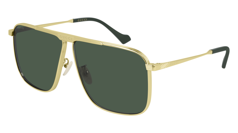 Gucci Sunglass Man Gold Gold Green