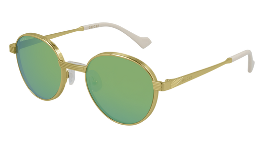 Gucci Sunglass Man Gold Gold Green