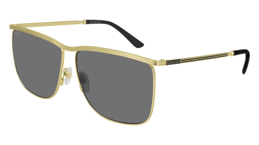 Gucci Sunglass Man Gold Gold Grey