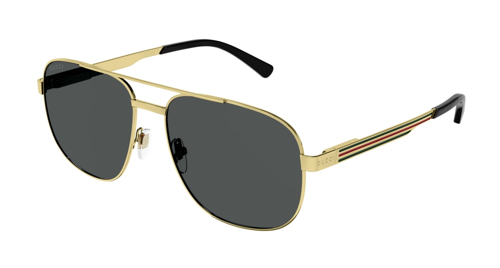 Gucci Sunglass Man Gold Gold Grey