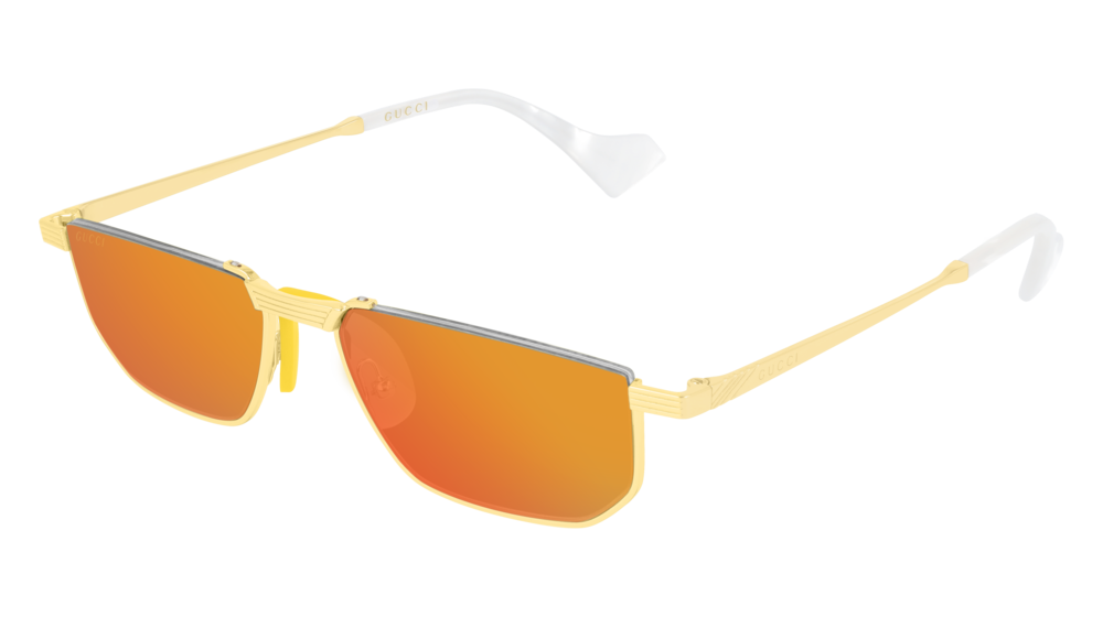 Gucci Sunglass Man Gold Gold Orange