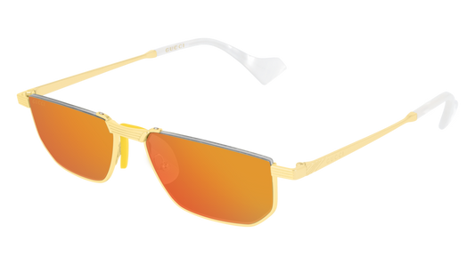 Gucci Sunglass Man Gold Gold Orange