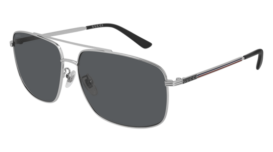 Gucci Sunglass Man Silver Silver Grey