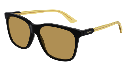 Gucci Sunglass Unisex Black Black Brown