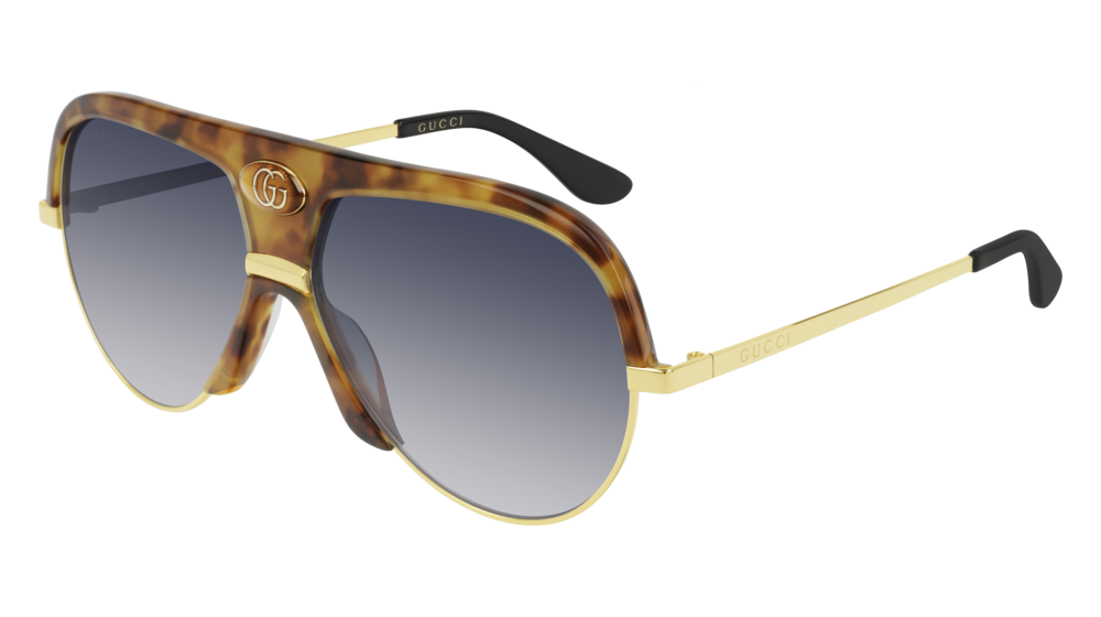 Gucci Sunglass Unisex Havana Gold Blue