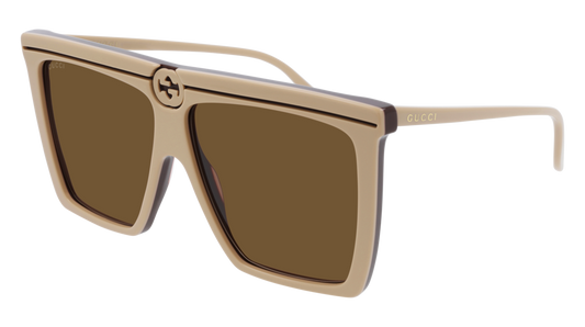 Gucci Sunglass Unisex Beige Beige Brown