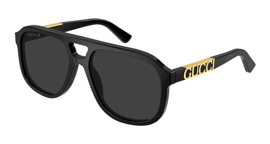 Gucci Sunglass Unisex Black Black Grey