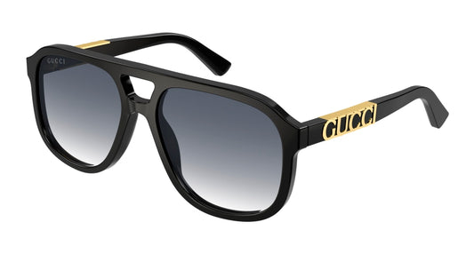 Gucci Sunglass Unisex Black Black Grey