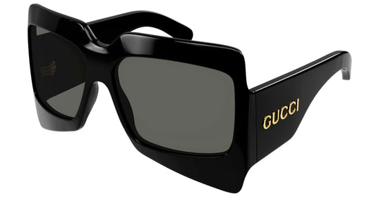 Gucci Sunglass Unisex Black Black Grey