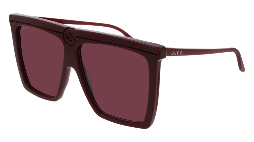 Gucci Sunglass Unisex Burgundy Burgundy Red