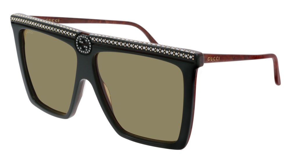 Gucci Sunglass Unisex Green Brown Green