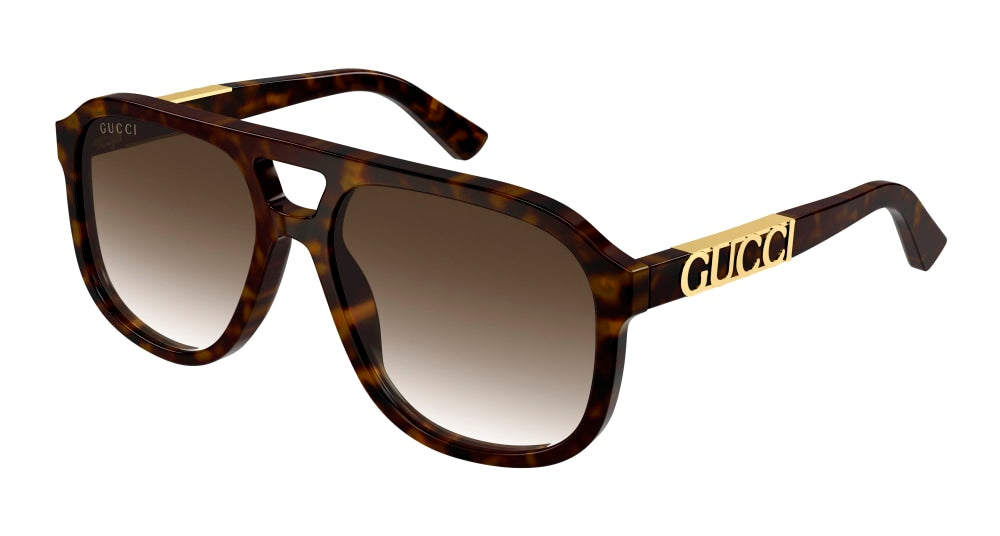 Gucci Sunglass Unisex Havana Havana Brown