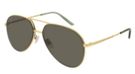 Gucci Sunglass Unisex Gold Gold Grey