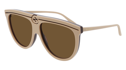 Gucci Sunglass Woman Beige Beige Brown