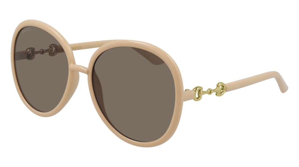 Gucci Sunglass Woman Beige Beige Brown