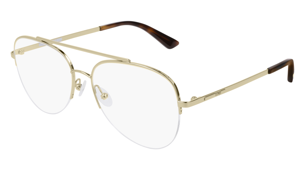 Mcq Optical Frame Unisex Gold Gold Transparent