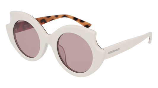 Mcq Sunglass Woman White White Pink