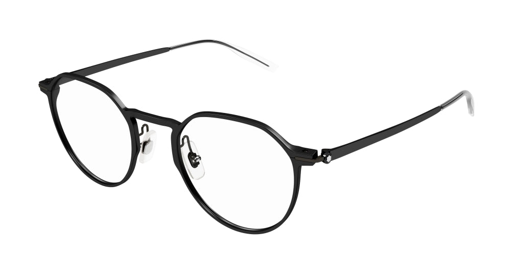 Montblanc Optical Frame Man Black Black Transparent