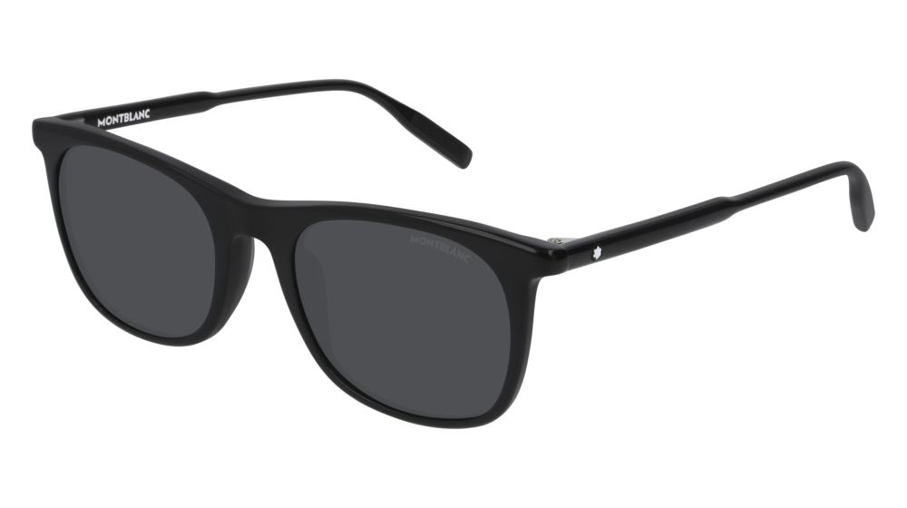 Montblanc Sunglass Man Black Black Grey