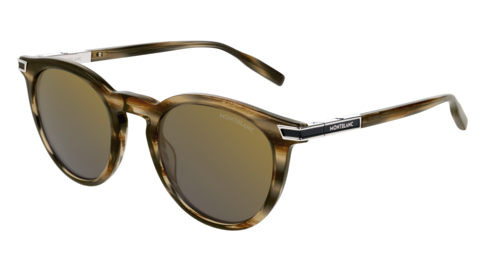 Montblanc Sunglass Man Grey Silver Gold