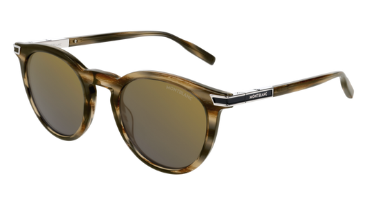 Montblanc Sunglass Man Grey Silver Gold