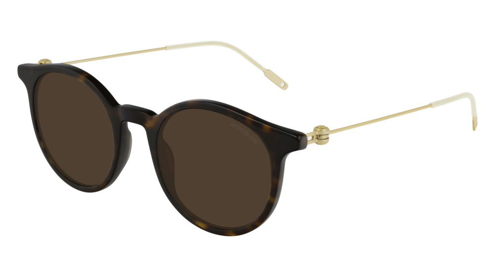 Montblanc Sunglass Man Havana Gold Brown