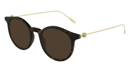 Montblanc Sunglass Man Havana Gold Brown