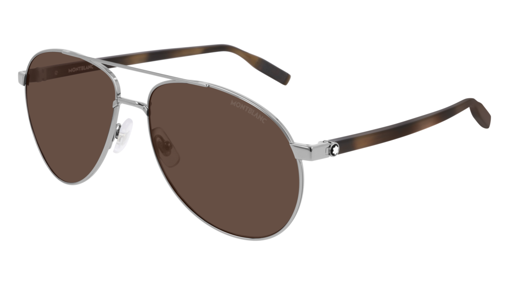 Montblanc Sunglass Man Ruthenium Havana Brown