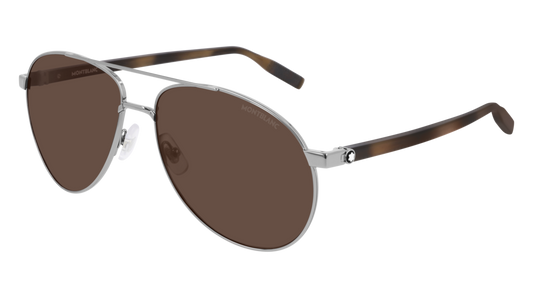 Montblanc Sunglass Man Ruthenium Havana Brown