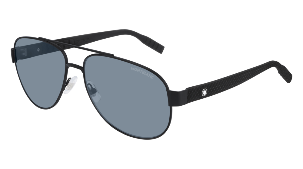 Montblanc Sunglass Man Ruthenium Black Silver