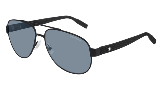 Montblanc Sunglass Man Ruthenium Black Silver