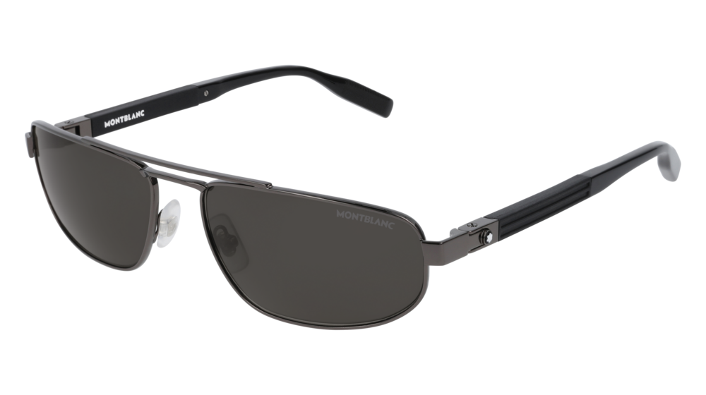 Montblanc Sunglass Man Ruthenium Black Grey