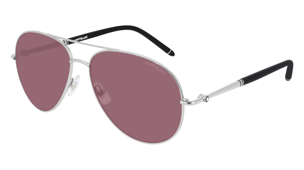 Montblanc Sunglass Man Silver Silver Red