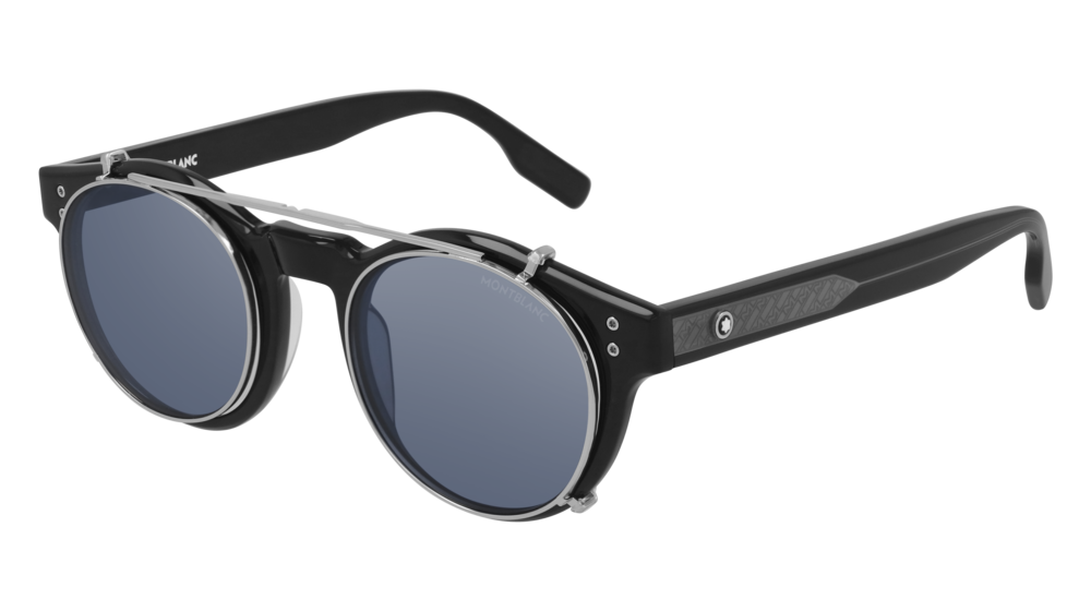 Montblanc Sunglass Man Black Black Blue