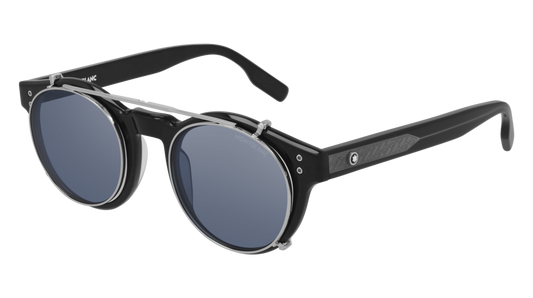 Montblanc Sunglass Man Black Black Blue