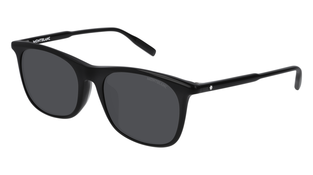 Montblanc Sunglass Man Black Black Grey