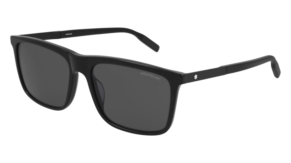 Montblanc Sunglass Man Black Black Grey