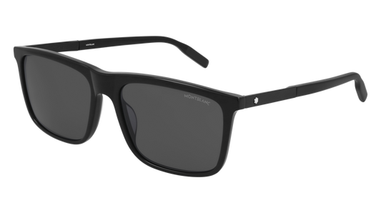 Montblanc Sunglass Man Black Black Grey