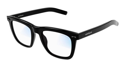 Montblanc Sunglass Man Black Black Transparent