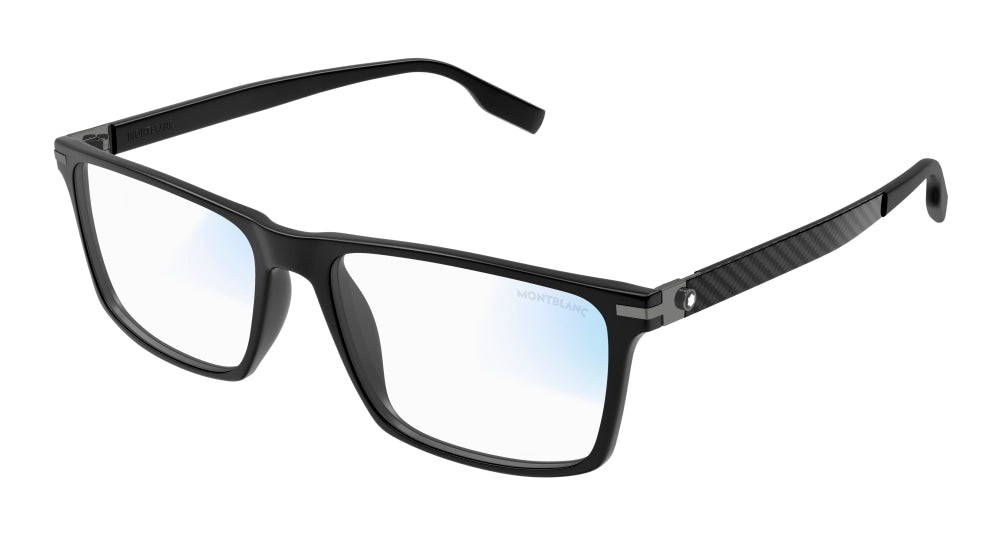 Montblanc Sunglass Man Black Black Transparent